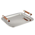 Medium Rectangular Tray w/ Wood Handle